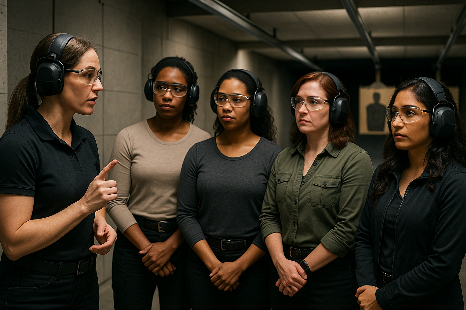 Women's Self Defense Class at gun range